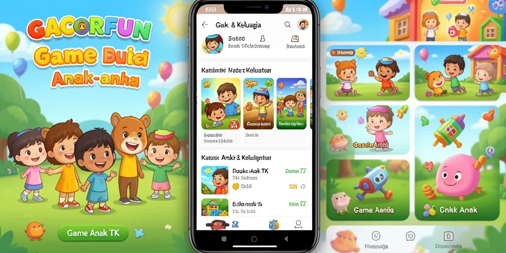 Antarmuka GACORFUN yang menarik dan ramah anak.