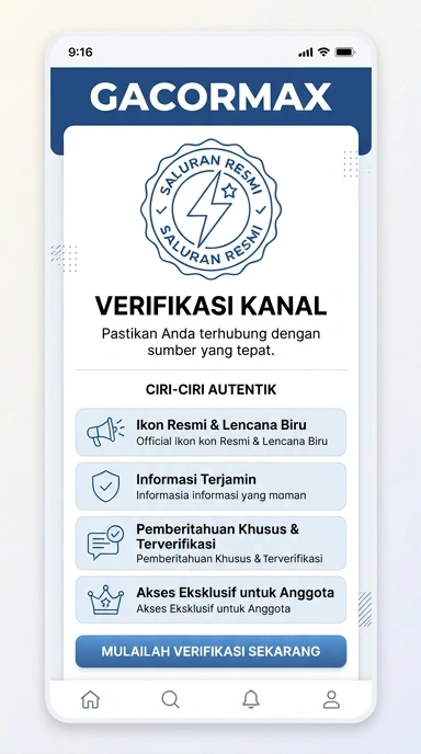 Tampilan kanal resmi gacormax